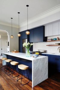 blue kitchen